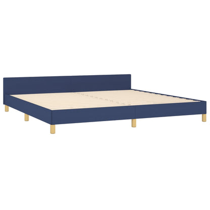 Giroletto senza Materasso Blu 200x200 cm in Tessuto