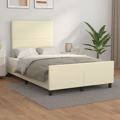 Giroletto con Testiera Crema 120x200 cm in Similpelle