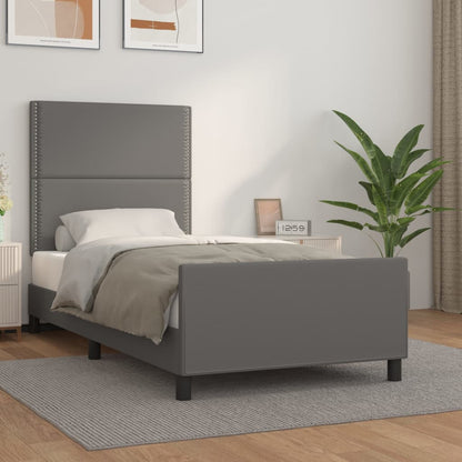Giroletto con Testiera Crema 90x200 cm in Similpelle
