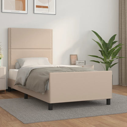 Giroletto con Testiera Cappuccino 90x200 cm in Similpelle