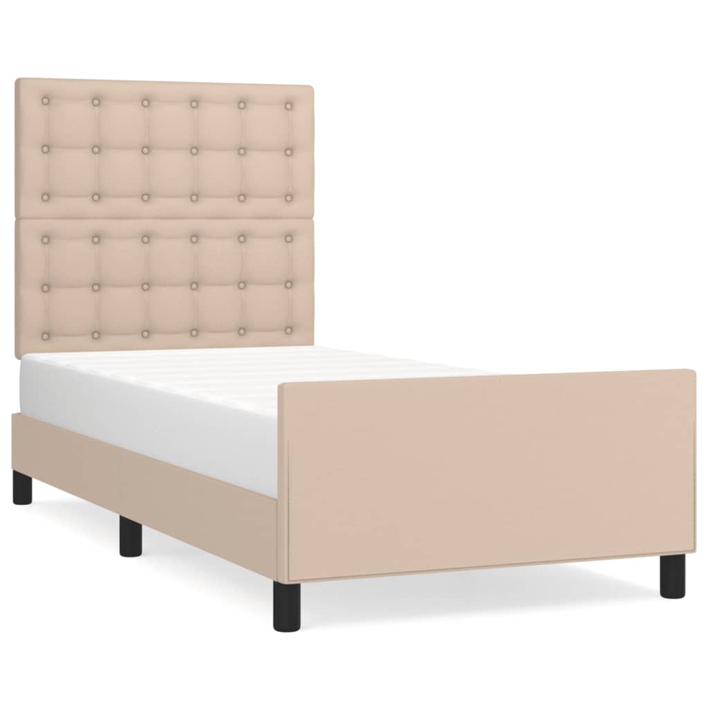 Giroletto con Testiera Cappuccino 100x200 cm in Similpelle