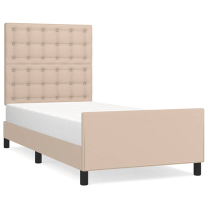 Giroletto con Testiera Cappuccino 100x200 cm in Similpelle