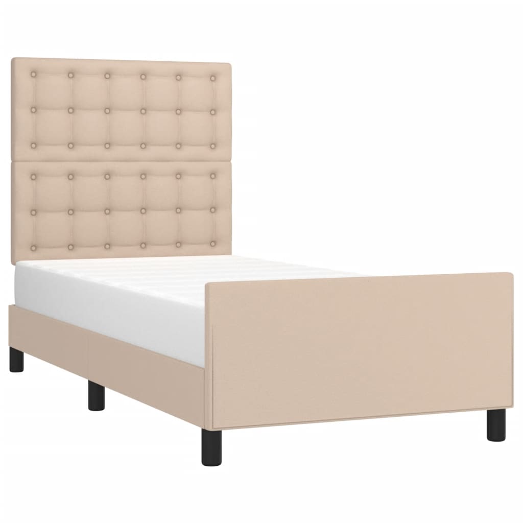 Giroletto con Testiera Cappuccino 100x200 cm in Similpelle