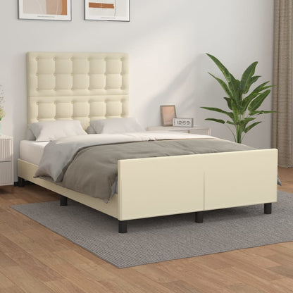 Giroletto con Testiera Crema 120x200 cm in Similpelle