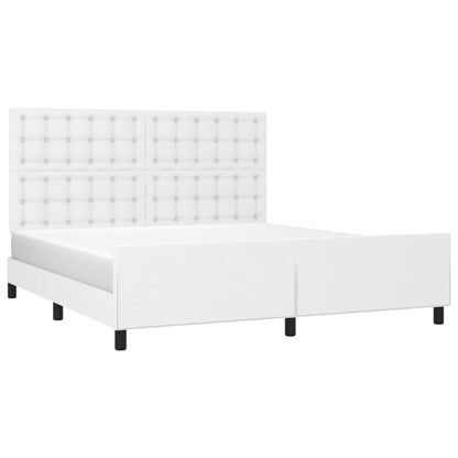 Giroletto con Testiera Bianco 160x200 cm in Similpelle