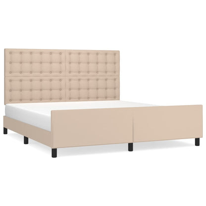 Giroletto con Testiera Cappuccino 160x200 cm in Similpelle