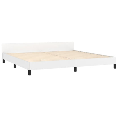 Giroletto con Testiera Bianco 200x200 cm in Similpelle