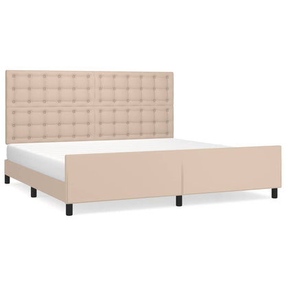 Giroletto con Testiera Cappuccino 200x200 cm in Similpelle