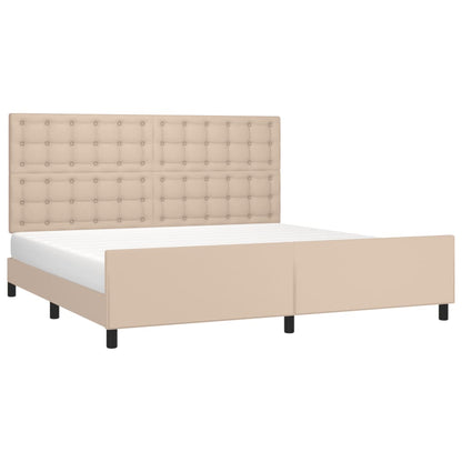 Giroletto con Testiera Cappuccino 200x200 cm in Similpelle