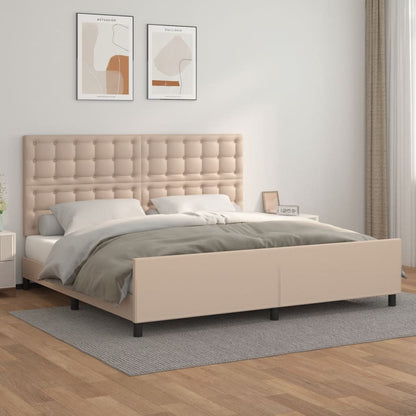 Giroletto con Testiera Cappuccino 200x200 cm in Similpelle