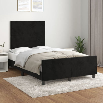 Giroletto senza Materasso Nero 120x200 cm Velluto
