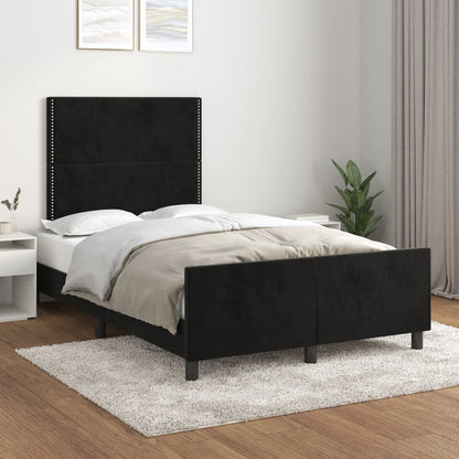 Giroletto senza Materasso Nero 120x200 cm Velluto