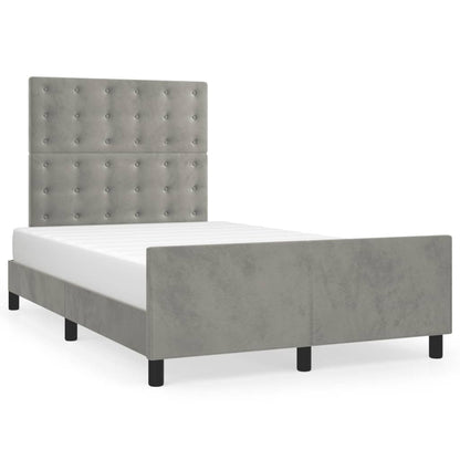 Giroletto senza Materasso Grigio Chiaro 120x200 cm Velluto