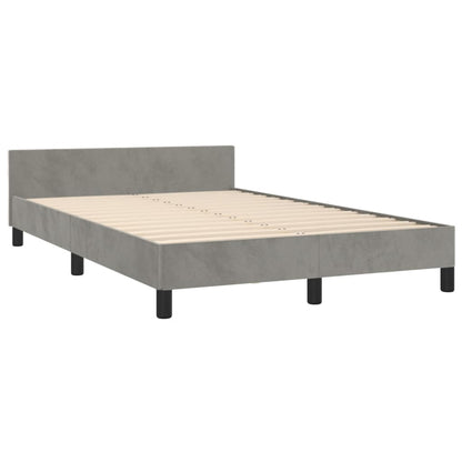 Giroletto senza Materasso Grigio Chiaro 120x200 cm Velluto