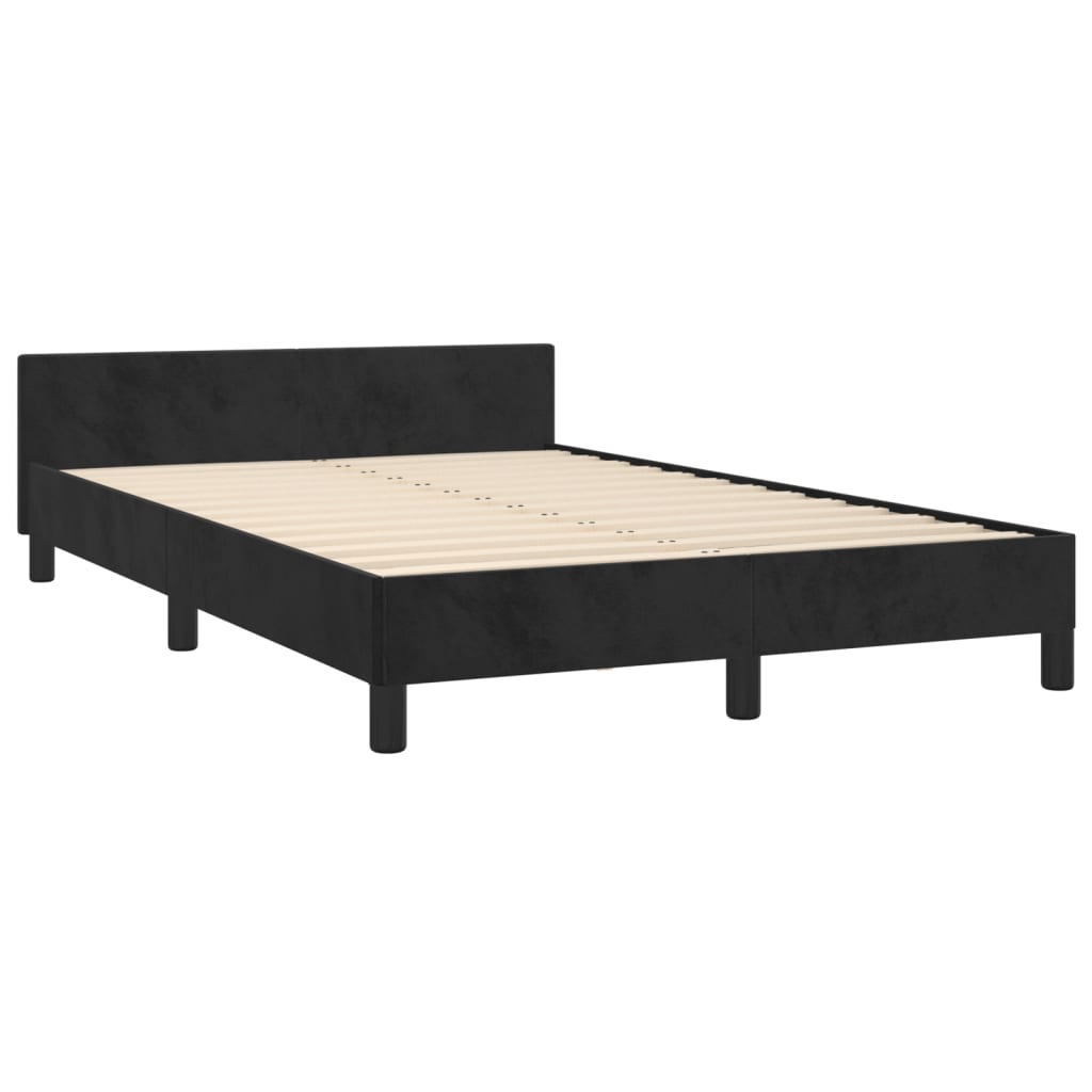 Giroletto senza Materasso Nero 120x200 cm Velluto