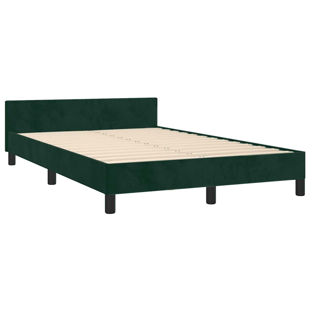 Giroletto senza Materasso Verde Scuro 120x200 cm in Velluto