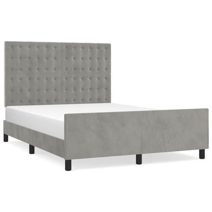 Giroletto senza Materasso Grigio Chiaro 140x190 cm Velluto