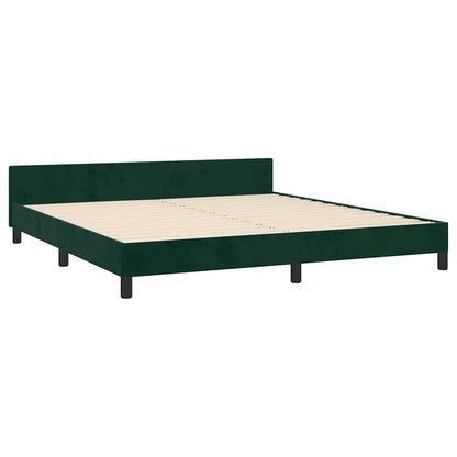 Giroletto con Testiera Verde Scuro 180x200 cm in Velluto