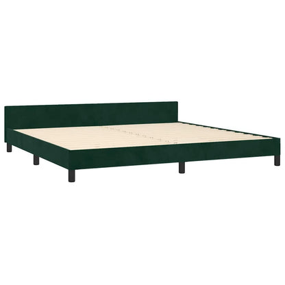 Giroletto senza Materasso Verde Scuro 200x200 cm in Velluto
