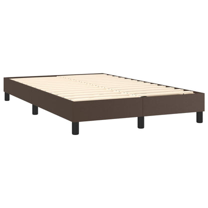 Giroletto a Molle con Materasso Marrone 120x200cm in Similpelle