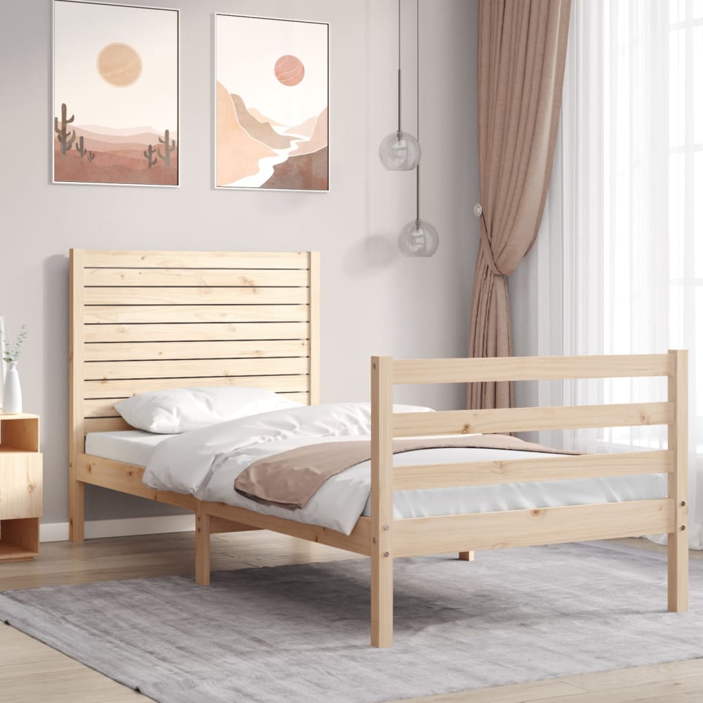 Giroletto con Testiera 100x200 cm in Legno Massello