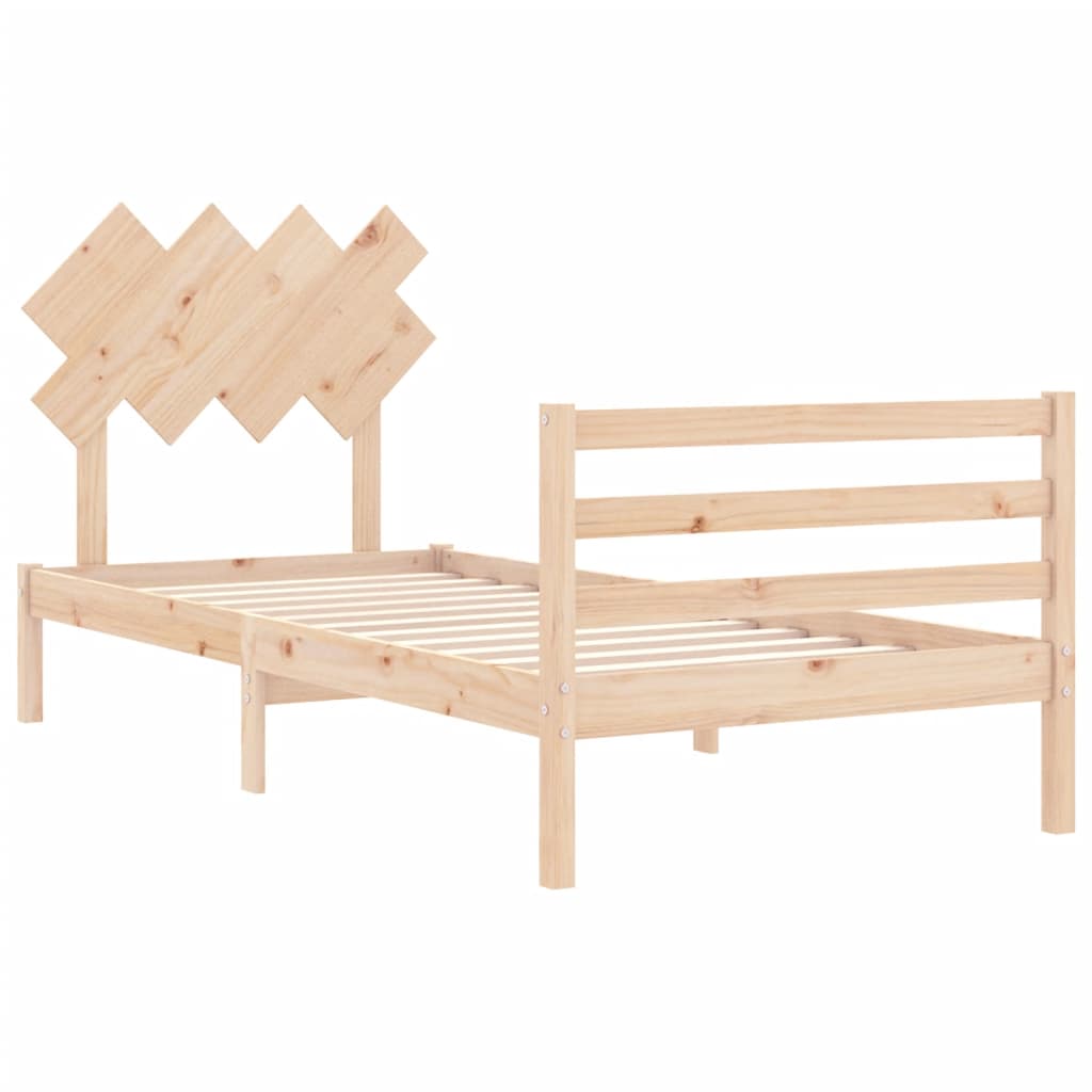 Giroletto con Testiera 90x200 cm in Legno Massello
