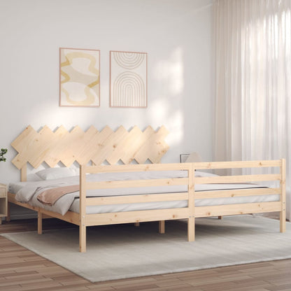 Giroletto con Testiera 200x200 cm in Legno Massello