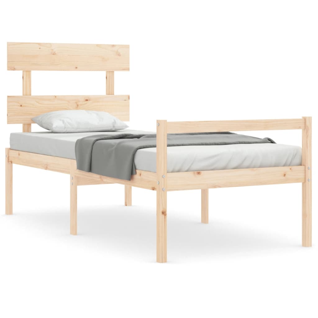Letto per Anziani con Testiera Small Single in Legno Massello