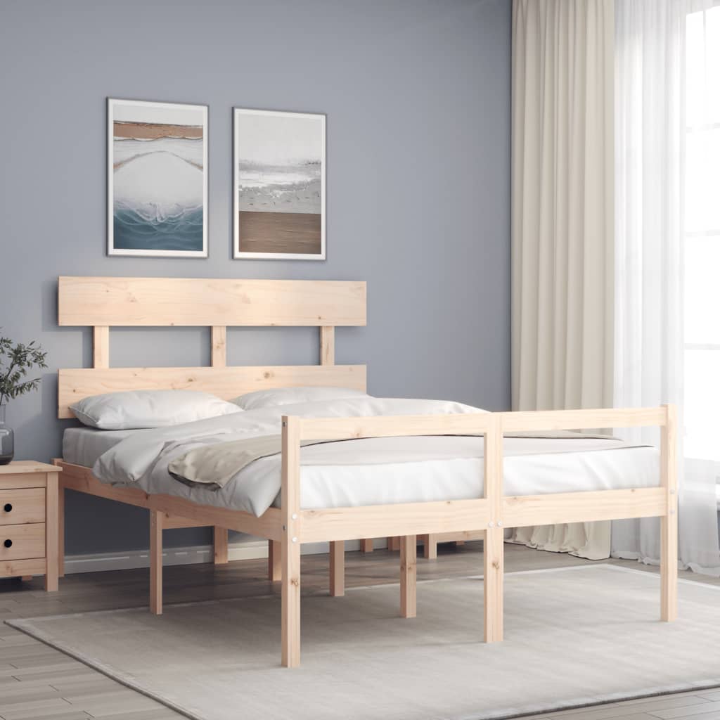 Letto per Anziani con Testiera Small Double in Legno Massello