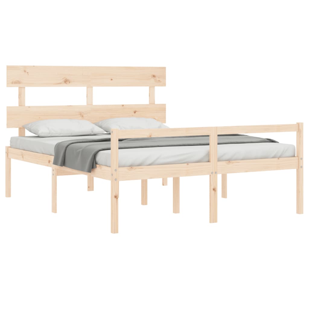 Letto per Anziani con Testiera King in Legno Massello
