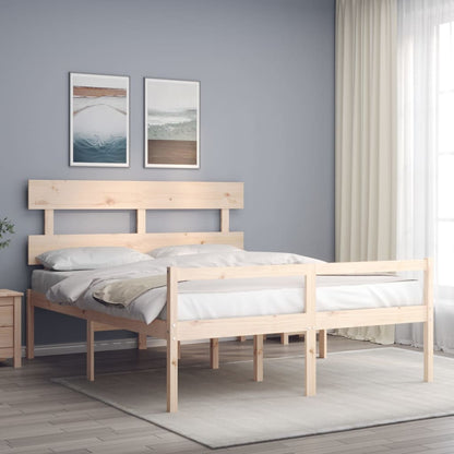 Letto per Anziani con Testiera King in Legno Massello