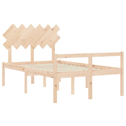 Letto per Anziani con Testiera 120x200 cm in Legno Massello