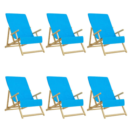 Asciugamani da Spiaggia 6 pz Turchese 60x135 cm Tessuto 400 GSM