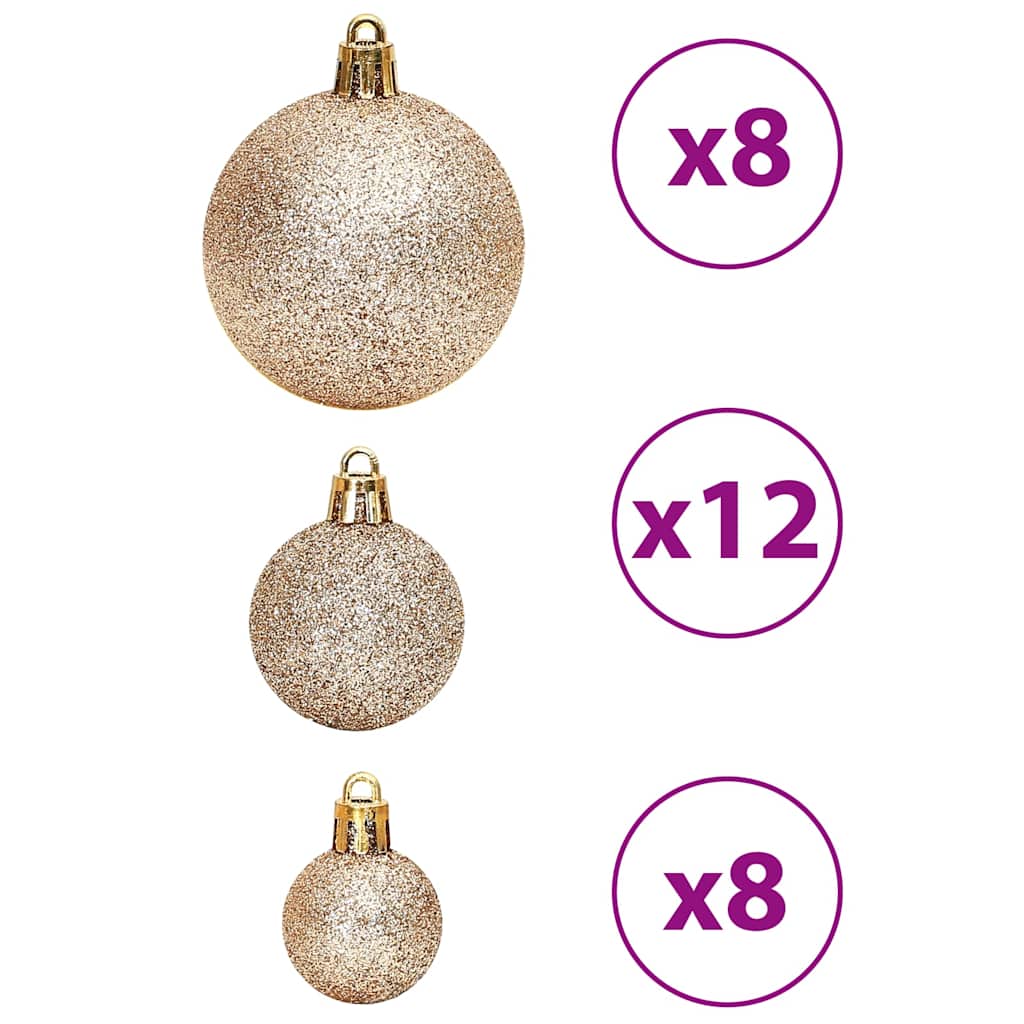 Palline di Natale 100 pz Champagne e Marrone 3 / 4 / 6 cm