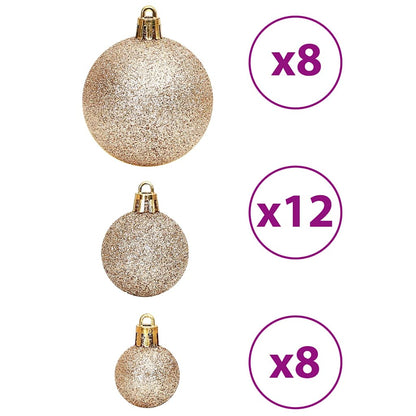 Palline di Natale 100 pz Champagne e Marrone 3 / 4 / 6 cm