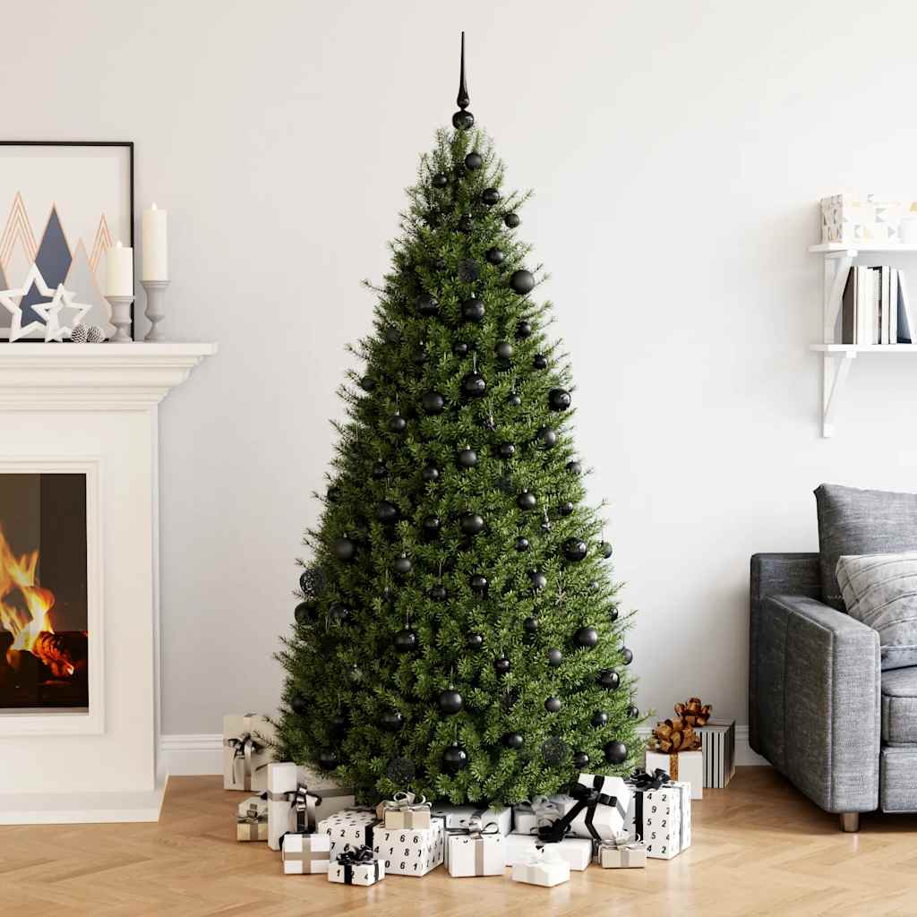 Set Palline di Natale 111 pz Nero in Polistirene