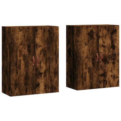 Mobili a Parete 2 pz Rovere Fumo 69,5x34x90 cm