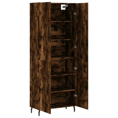 Credenza Rovere Fumo  69,5x34x180 cm in Legno Multistrato