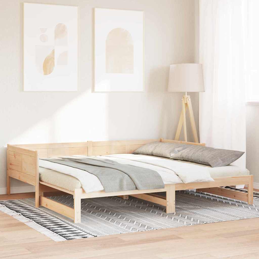 Letto Giorno Estraibile Marrone 203,5 x 184 x 56,5 cm