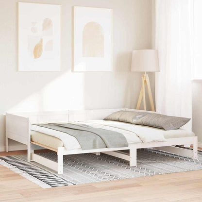 Letto Giorno Estraibile Bianco 203,5 x 184 x 56,5 cm