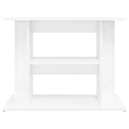Supporto Acquario 80x35x60cm in Legno Multistrato Bianco Lucido