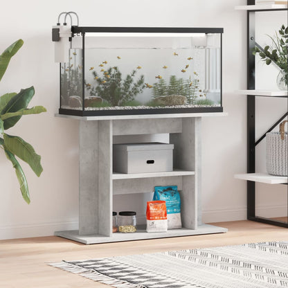 Supporto Acquario 80x35x60 cm Legno Multistrato Grigio Cemento