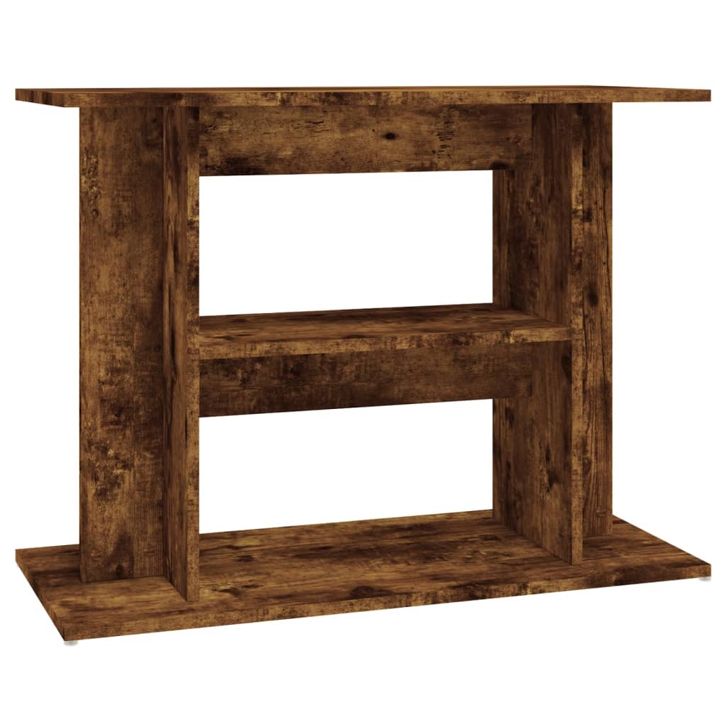 Supporto Acquario 80x35x60 cm in Legno Multistrato Rovere Fumo