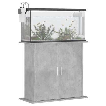Supporto per acquario in cemento grigio 81x36x73 cm in legno ingegnerizzato