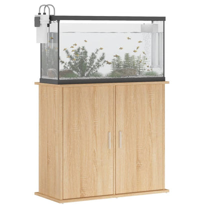 Supporto Acquario 81x36x73cm in Legno Multistrato Rovere Sonoma