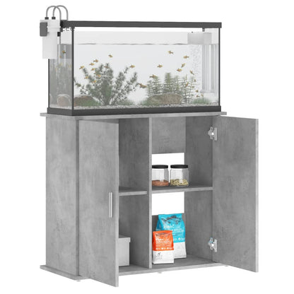 Supporto Acquario 81x36x73 cm Legno Multistrato Grigio Cemento