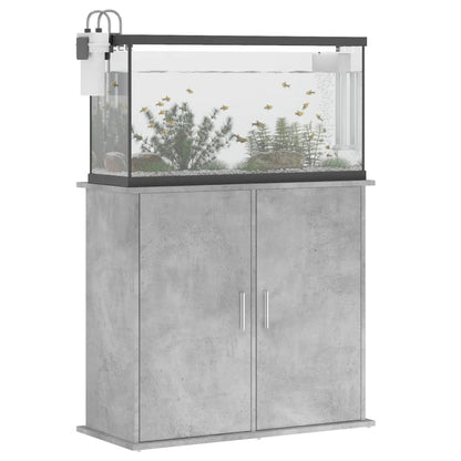Supporto Acquario 81x36x73 cm Legno Multistrato Grigio Cemento