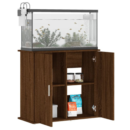 Supporto Acquario 81x36x73 cm Legno Multistrato Rovere Marrone