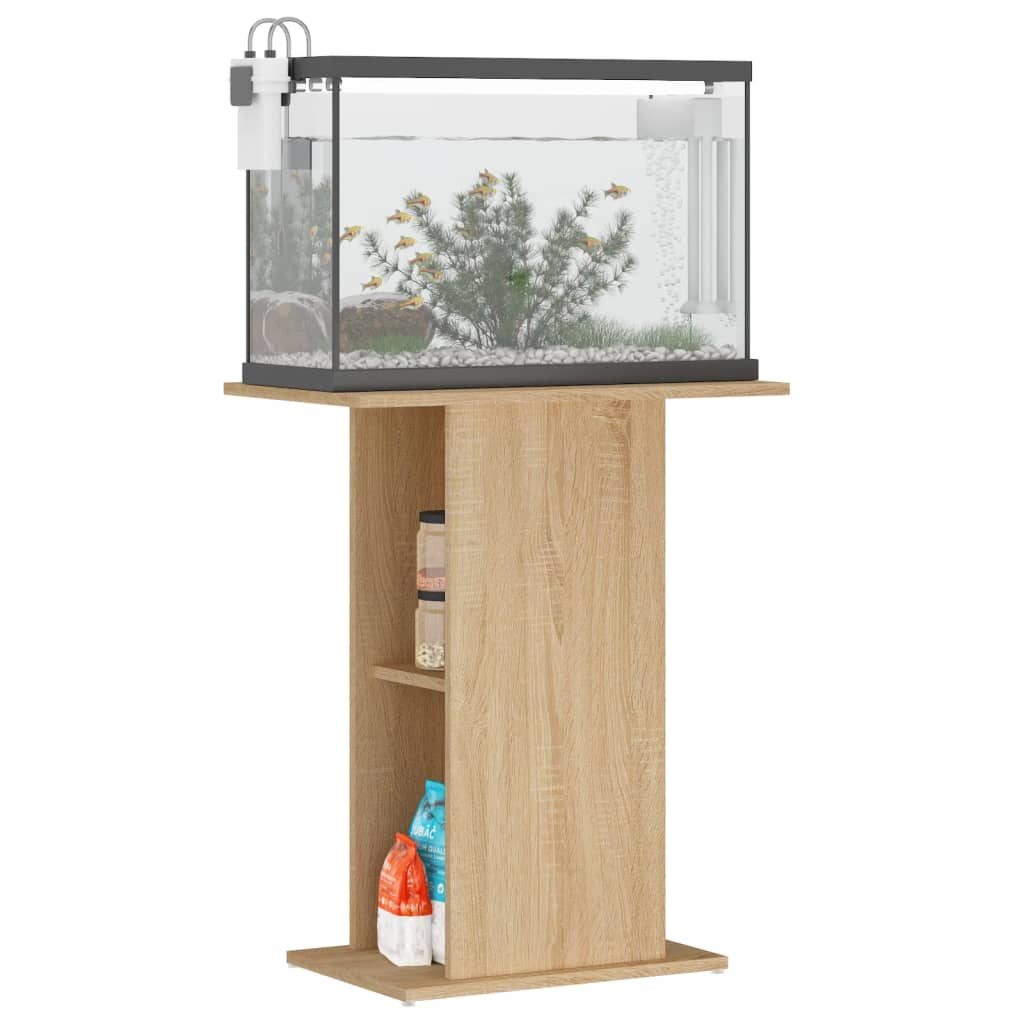 Supporto per Acquario 60,5x36x72,5 cm Multistrato Rovere Sonoma