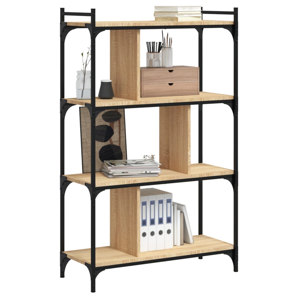 Libreria Rovere Sonoma 4 Ripiani 76x32x123 cm Legno Multistrato